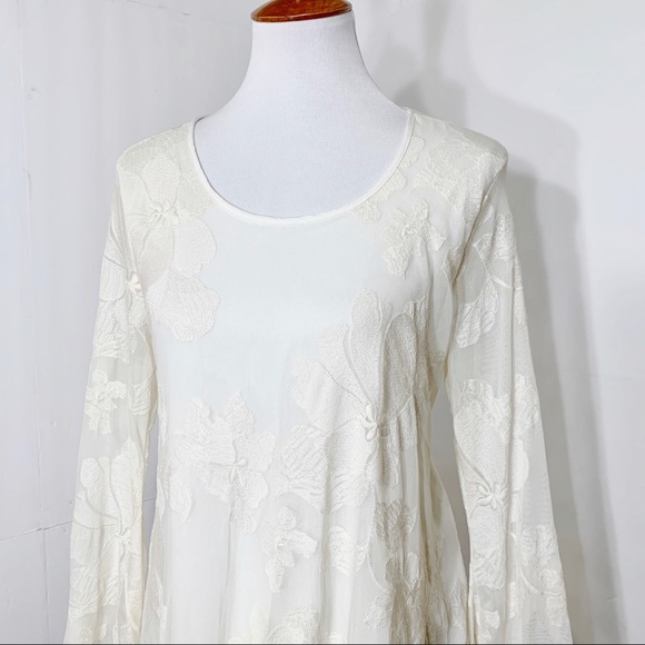 SOLD-Free People High Low Lace Backless Mini Dress - Picture 4 of 10